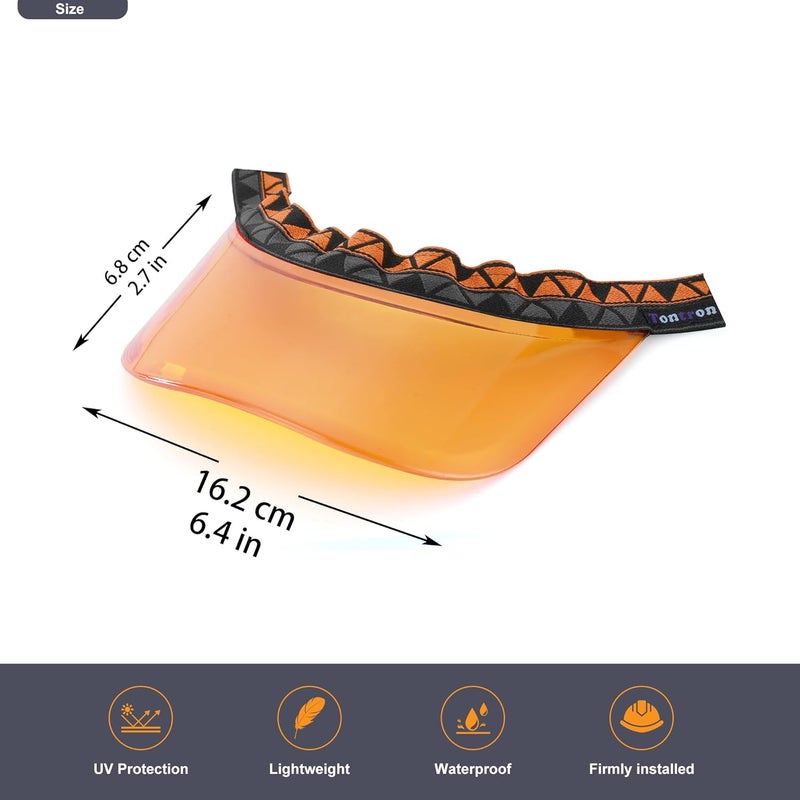Tontron Colourvisor Removable Helmet Visor | Helmet Brim (Orange) - Image 4